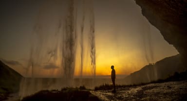 Thumbnail about Gazing at the dropping waters at Seljalandsfoss waterfall