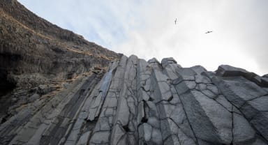 Thumbnail about Beautiful basalt columns at Reynisfjara beach