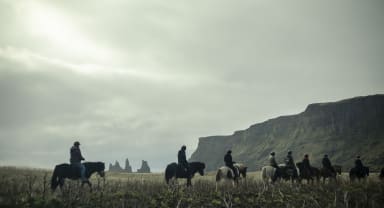 Thumbnail about Horse riders enjoying the Icelandic horse near Reynisdrangar sea-stacks