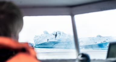 Thumbnail about Sailing amongst the icebergs on Glacier Lagoon