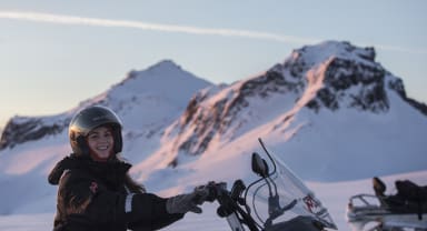 Thumbnail about Snowmobile on Langjökull