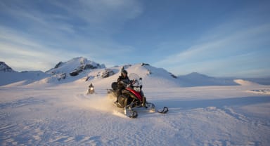 Thumbnail about Snowmobiling tour Langjökull