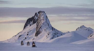 Thumbnail about Exhilarating snowmobile ride after the Golden Circle