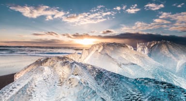 Thumbnail about See-through Icebergs at Glacier Lagoon Iceland
