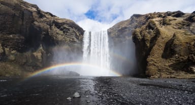 Thumbnail about Skógarfoss Waterfall on Soath Coast of Iceland, Rainbow