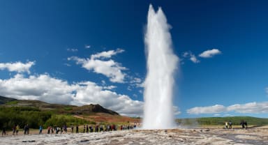 Thumbnail about Strokkur erupting