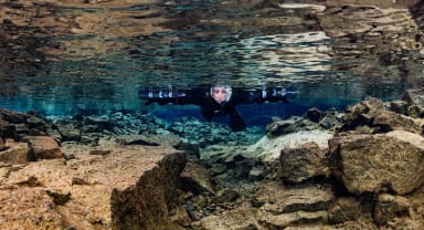 Thumbnail about Snorkelers see a whole new world below the surface in Silfra