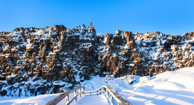 Thumbnail about Thingvellir Northamerican Tectonic Plate Winter