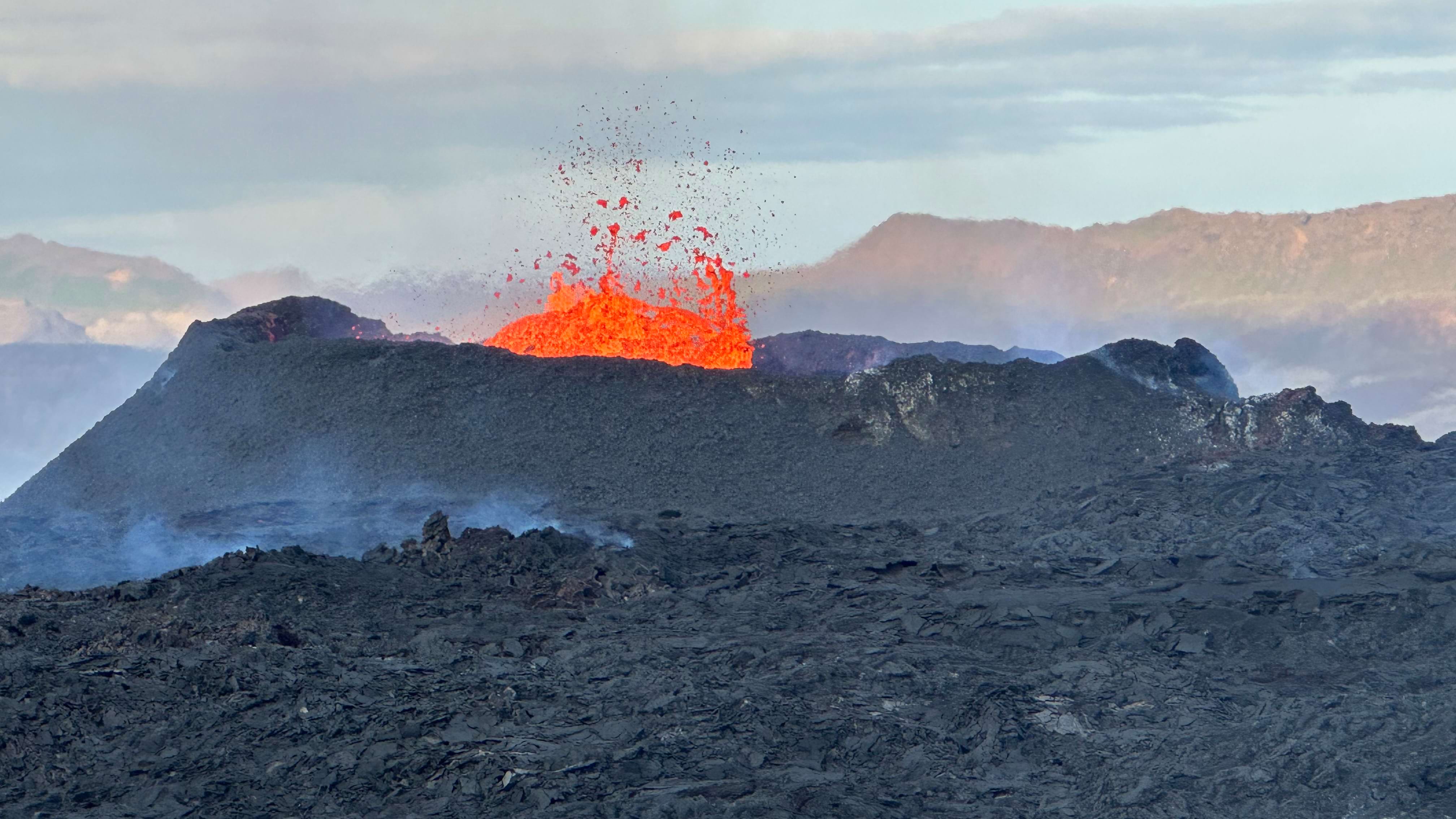 Volcano crater in Iceland