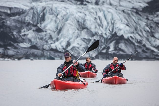 Go kayaking on the Jokullsarlon lake