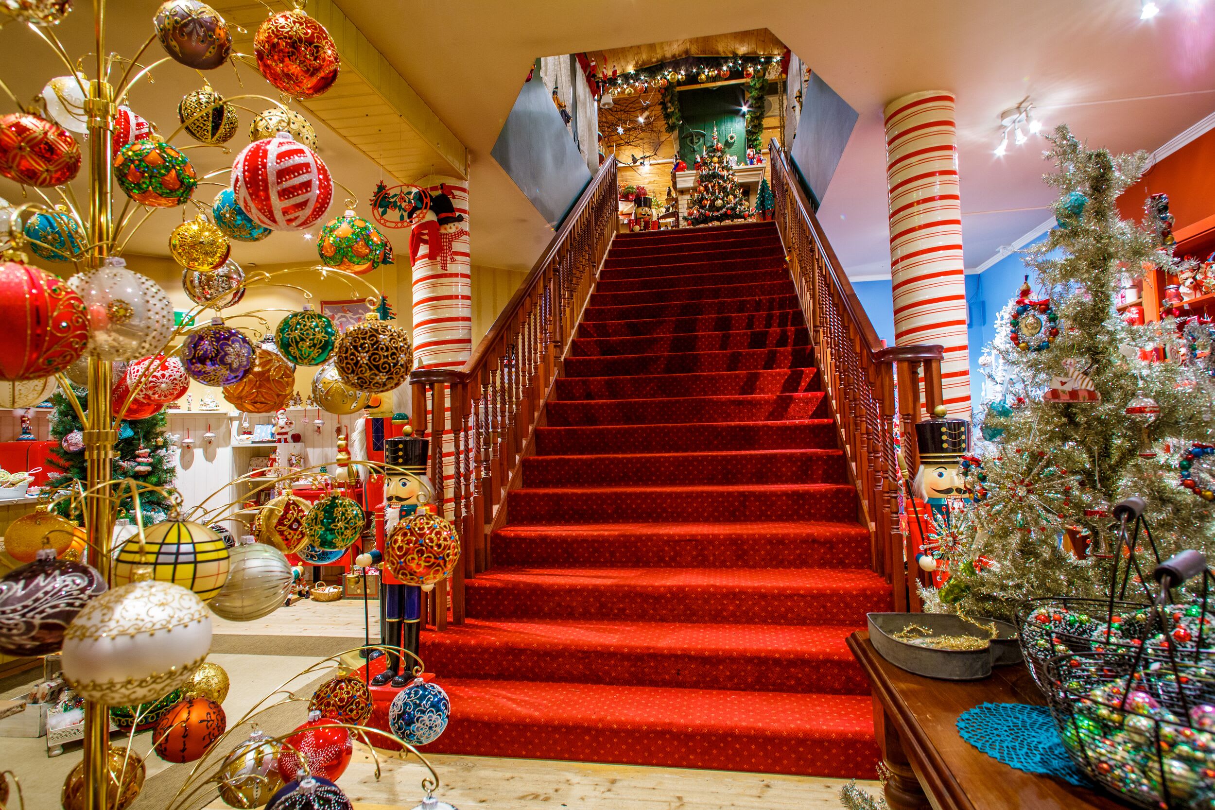 The staircase in the Christmas House or Jólahúsið just outside Akureyri