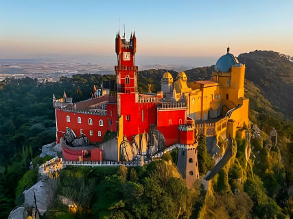 Cover image for the Pena Palace & Garden, Sintra, CaboRoca & Cascais Day Tour experience