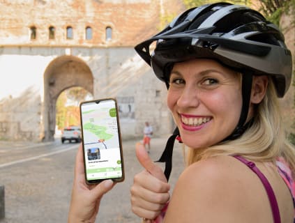 Cover image for the Rome: e-Bike Rental with City Tour of Rome or Appian Way: Audio Guide App experience