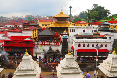 Cover image for the Explore Swayambhunath Stupa, Pashupatinath Temple and Bhaktapur Durbar Square experience