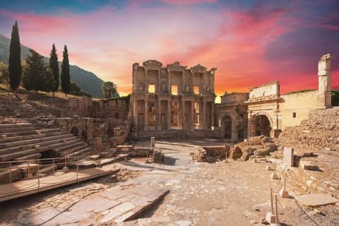 Cover image for the Ephesus Ancient City & Turkish Bath Private Tour From Kusadasi experience