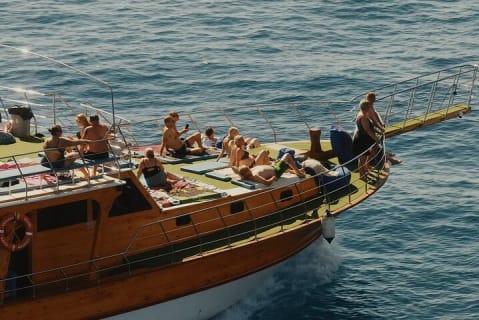 Cover image for the Antalya Relaxing Boat Trip – Swim Sunbathe on the Turquoise Coast experience