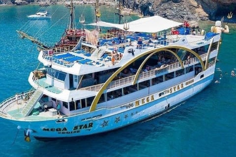 Cover image for the Mega Star Boat Trip From Antalya To Kemer with Lunch Transfer experience