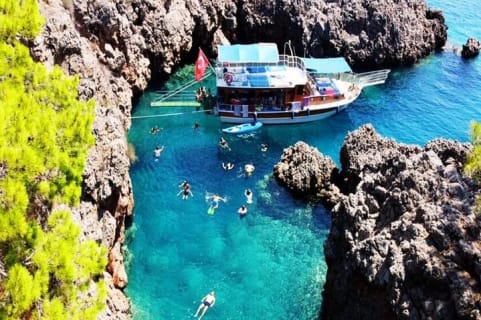 Cover image for the Porto Genoese Boat Trip With Mud Baths From Kemer experience