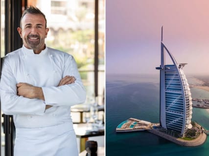 Cover image for the Dubai's Iconic Burj Al Arab: Exclusive Dining at Al Iwan or Michelin-Starred Al Muntaha - Lunch & Dinner Choices! - Minimum 2 Guest. experience
