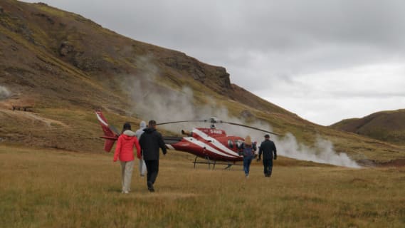 Cover image for the Geothermal Hot Springs Landing — Helicopter Tour from Reykjavík experience