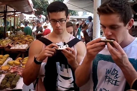 Cover image for the Guided Market Fruit Tasting in Rio with 15+ Exotic Flavors experience