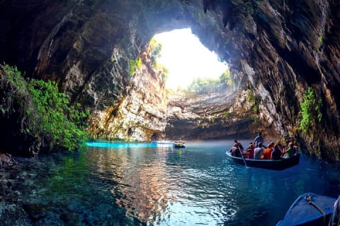 Cover image for the Drogarati Cave, Melissani Lake & Myrtos Beach with Local Delights experience