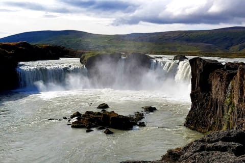Cover image for the Half-Day Combo Tour to Goðafoss, Laufas and The Christmas House experience