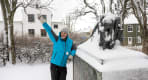Thumbnail about A guide from Your Friend in Reykjavik sharing a story about cats in front of a monument. 
