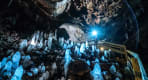 Thumbnail about A view of icicles along the cave floor. Often called "Ice Spikes", these formations occur during the cold winter months.