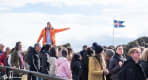 Thumbnail about BusTravel guide leading group down Almannagjá fissure in Thingvellir National Park