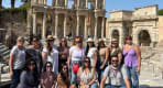 Thumbnail about Participants in front of the Celsus Library