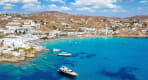 Thumbnail about The beautiful colors of the waters in Mykonos