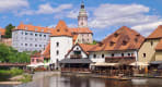 Thumbnail about Vista del río Moldava y del Castillo de Český Krumlov