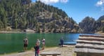 Thumbnail about Walking around the lake with refreshing stop at Saint Gil spring.