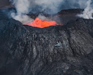 Cover image for the Reykjanes Volcano Area - Helicopter Tour from Reykjavik  experience