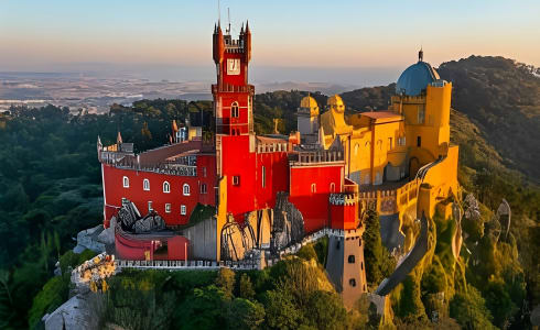 Cover image for the From Lisbon: Pena Palace & Garden, Sintra, CaboRoca & Cascais Day Tour  experience
