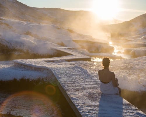 natural bath during winter