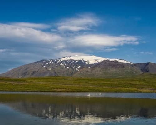 View of a mountain during summer