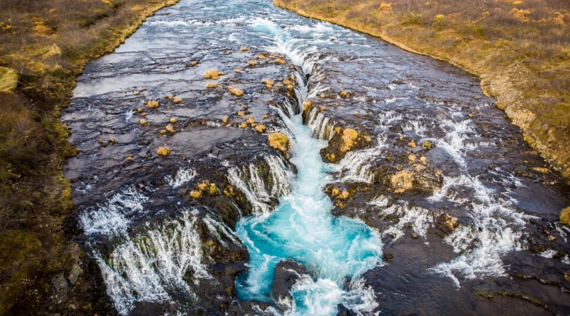 Brúarfoss from the air