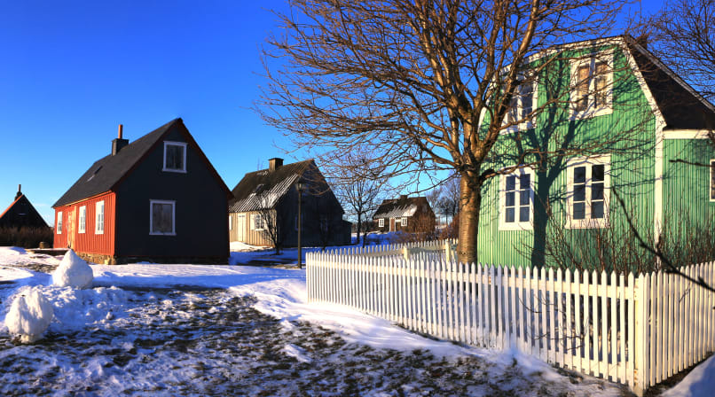 Árbær Open Air Museum tries to give a sense of the architecture and way of life and lifestyles of the past in Reykjavík.