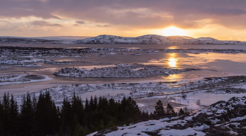 Thingvellir valley looking over Thingvalavatn