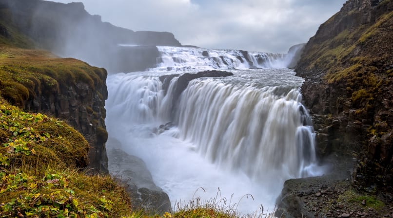 Gullfoss Waterfall in South Iceland