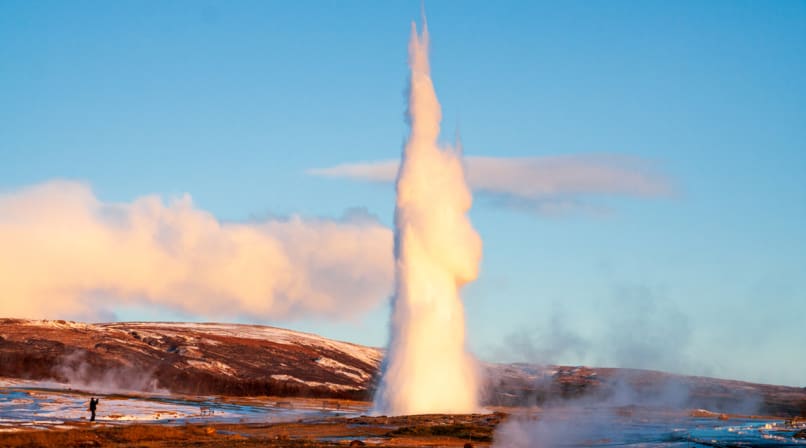 Strokkur Geyser in winter