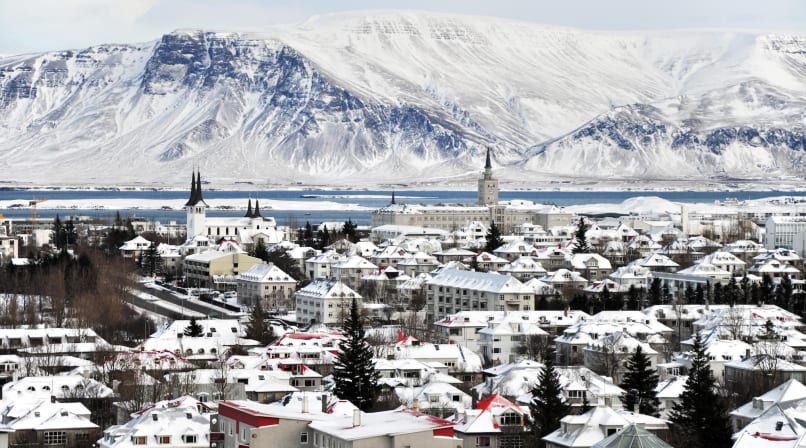 Snow in Reykjavík