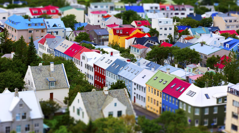 Colorful houses in Reykjavík
