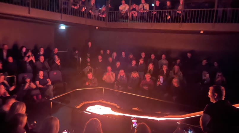 The Lava Show Reykjavik showroom is an impressive arena - overview photo also showing the balcony