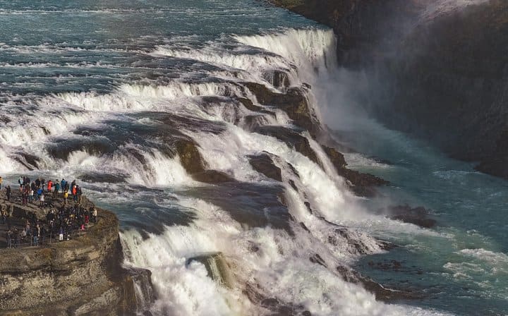 Gullfoss waterfalls, detail