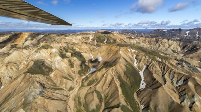 Landmannalaugar mountains from above