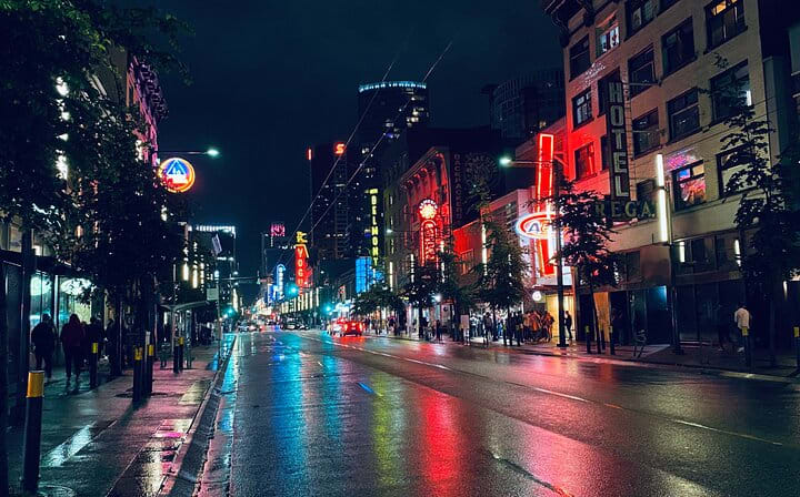 Vancouver city lights