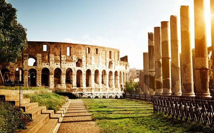 Colosseum view from the Roman Forum